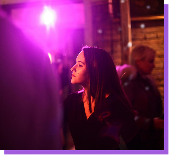 Friends at a nightlife venue